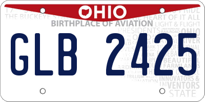 OH license plate GLB2425