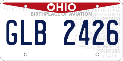 OH license plate GLB2426