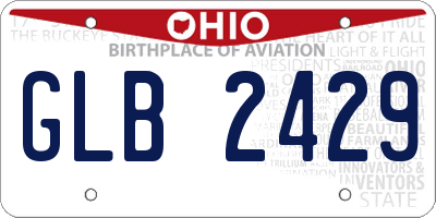 OH license plate GLB2429