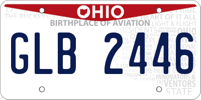 OH license plate GLB2446