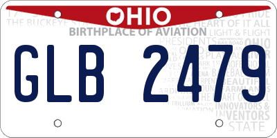 OH license plate GLB2479
