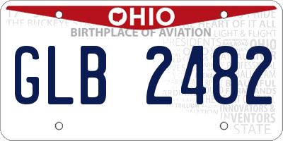 OH license plate GLB2482