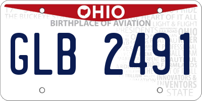 OH license plate GLB2491
