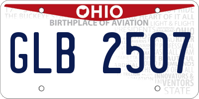 OH license plate GLB2507
