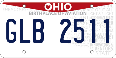 OH license plate GLB2511