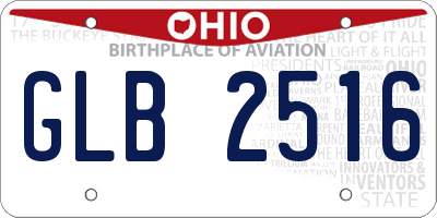 OH license plate GLB2516