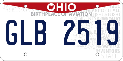 OH license plate GLB2519