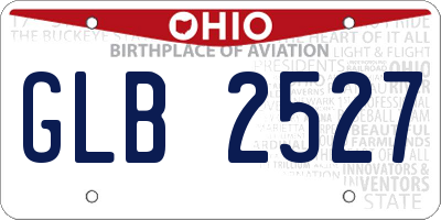 OH license plate GLB2527