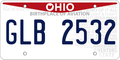 OH license plate GLB2532