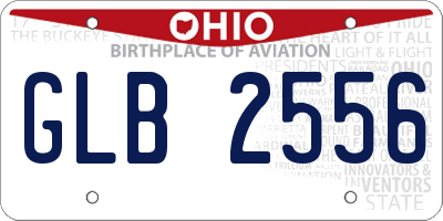 OH license plate GLB2556