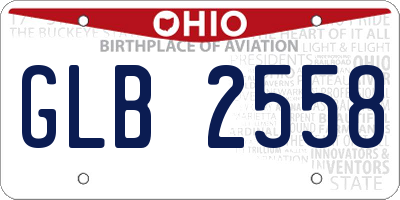 OH license plate GLB2558