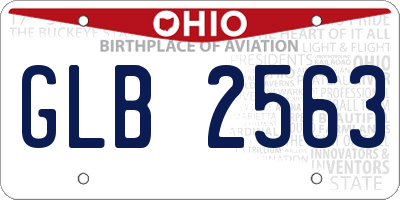 OH license plate GLB2563