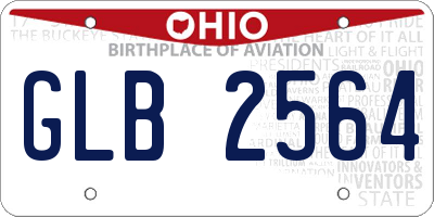 OH license plate GLB2564