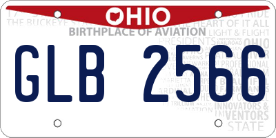 OH license plate GLB2566