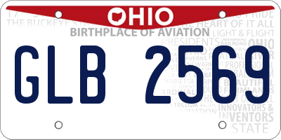 OH license plate GLB2569