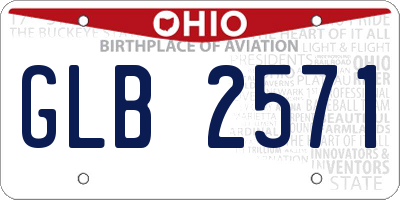 OH license plate GLB2571