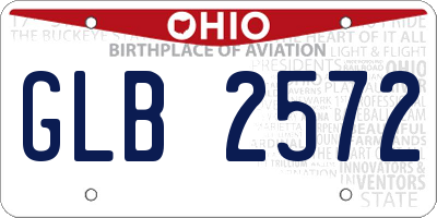 OH license plate GLB2572