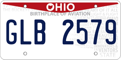 OH license plate GLB2579