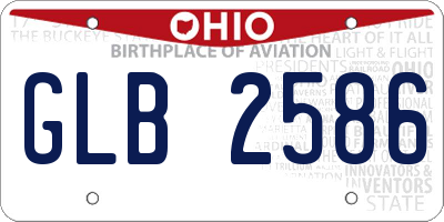 OH license plate GLB2586