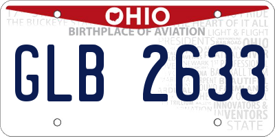 OH license plate GLB2633