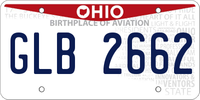 OH license plate GLB2662