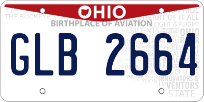 OH license plate GLB2664