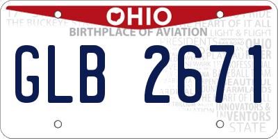 OH license plate GLB2671