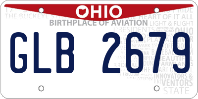 OH license plate GLB2679