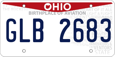 OH license plate GLB2683