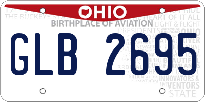 OH license plate GLB2695