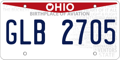 OH license plate GLB2705