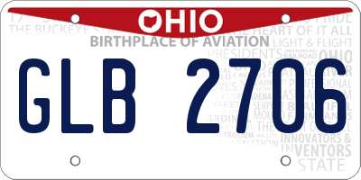 OH license plate GLB2706