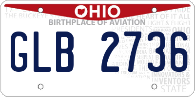 OH license plate GLB2736
