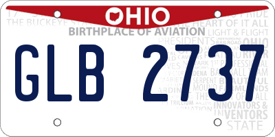 OH license plate GLB2737