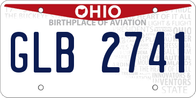 OH license plate GLB2741