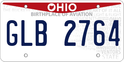 OH license plate GLB2764