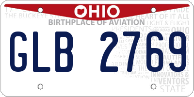 OH license plate GLB2769