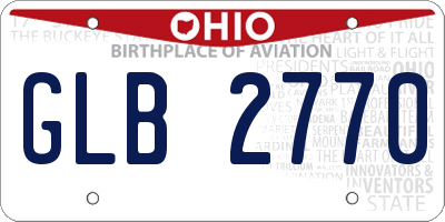 OH license plate GLB2770