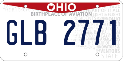 OH license plate GLB2771