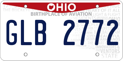 OH license plate GLB2772