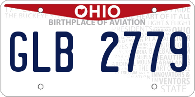 OH license plate GLB2779