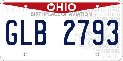 OH license plate GLB2793