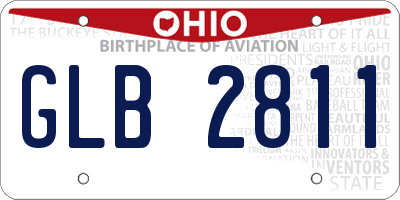 OH license plate GLB2811