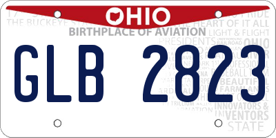 OH license plate GLB2823