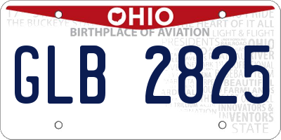 OH license plate GLB2825