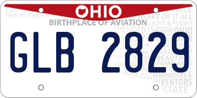 OH license plate GLB2829