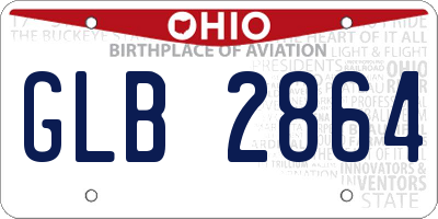 OH license plate GLB2864
