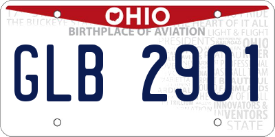 OH license plate GLB2901
