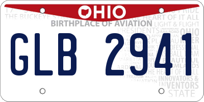 OH license plate GLB2941