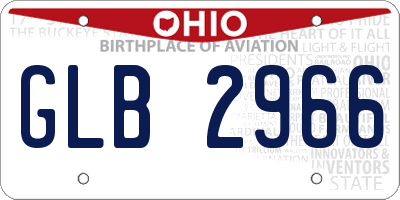 OH license plate GLB2966